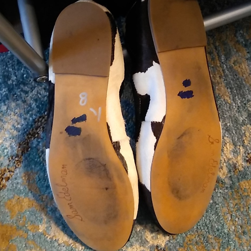 Sam Edelman calf hair flats in great shape - Picture 2 of 4